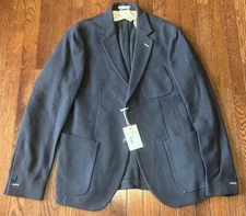 NWT Gant Rugger Unconstructed Thick Navy Blue Cotton Blazer Jacket 38