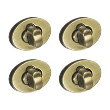 4Pcs Twist Turn Locks, Zinc Alloy Oval Turn Lock Clasp, 24 x 16mm Bronze
