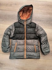 Columbia Youth S SMALL Pike Lake II Hooded Jacket Puffer Coat Kids GREEN