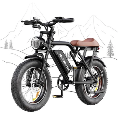 MEGAWHEELS NEW 20" FAT TIRE ADULTS ELECTRIC BIKE 1500W 33MPH OFF-ROAD MOUNTAIN EBIKE US