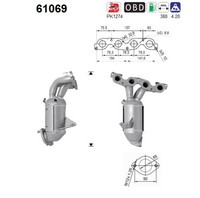 AS 61069 Katalysator FüR I20 I II 1.2 03.12-09.21 Hyundai