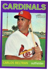 2013 Topps Heritage Chrome Purple Refractor  Carlos Beltran #51 Cardinals