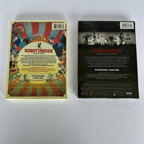 Robot Chicken DVD Set season 2 & 3 Uncensored Adult Swim New Sealed - Picture 2 of 2
