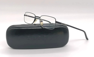 GUCCI GG 1373 Rechteckig Schwarz Vollrand Brille Unisex Eyeglasses Frame