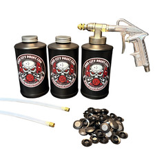 Complete Pro Undercoating Gun - 2 Wand Kit 3 B Quart Bottles