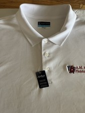 PGA Tour Golf Polo Shirt Air flux Sport Polo White Golf Shirt NWT