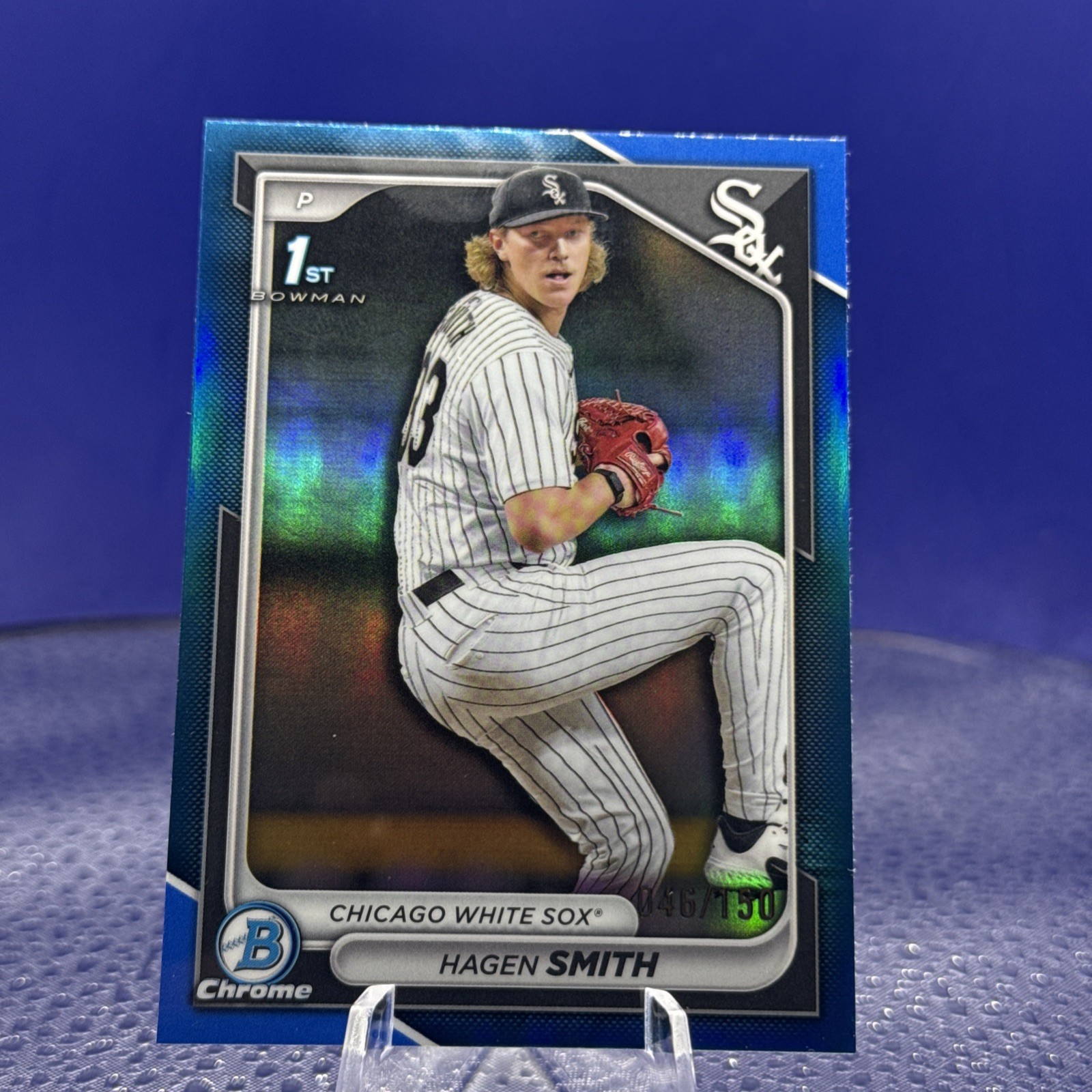 Hagen Smith 2024 Bowman Chrome Draft 1st True Blue Refractor #046 /150