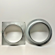 Metal Ducting Wall Plate Spigot Round or Square Ventilation HVAC 4–12 Inch Hydro