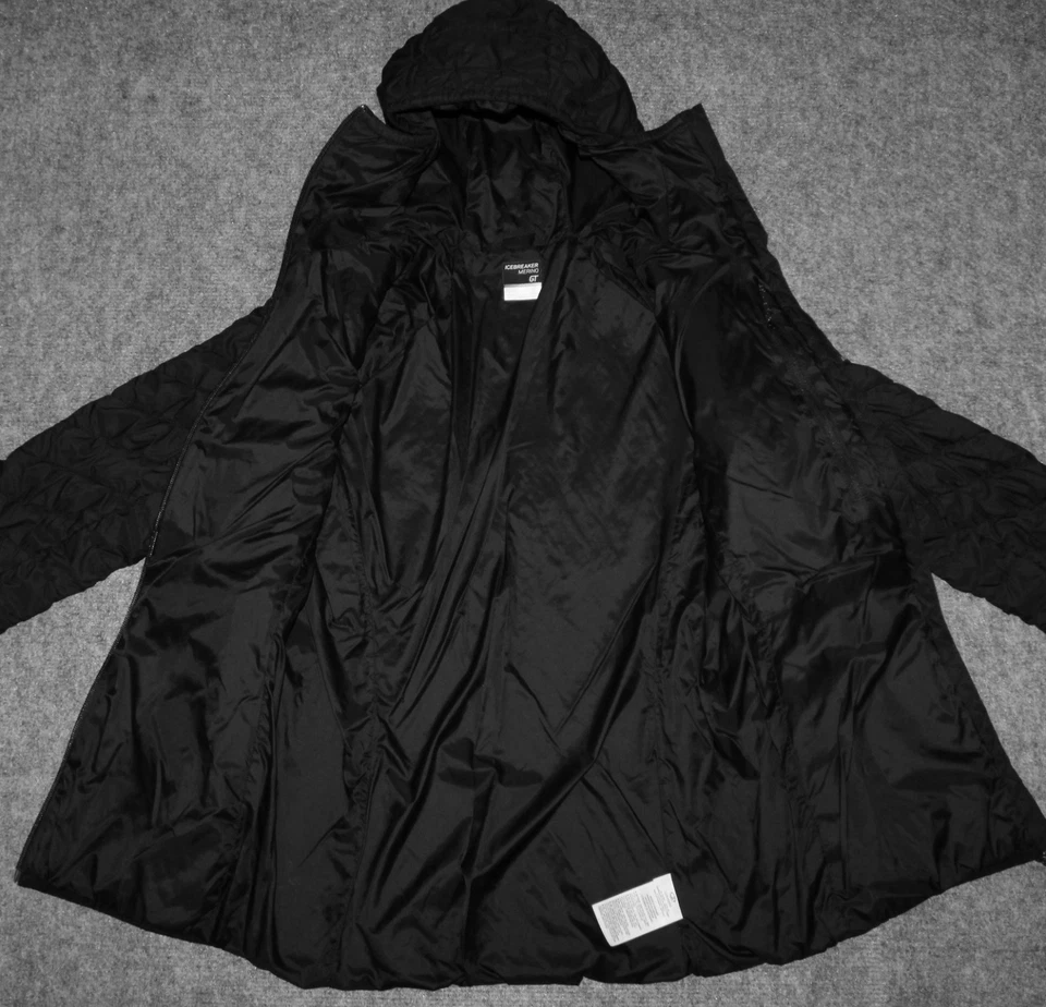 ICEBREAKER W'S GT MERINO ПУХОВИК куртка шерсти изолированный стеганый с капюшоном sz S куртка - Изображение 4 из 4