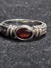 Vintage Sterling Silver Natural Garnet Ring Sz 6.5 Excellent Condition 3.60g