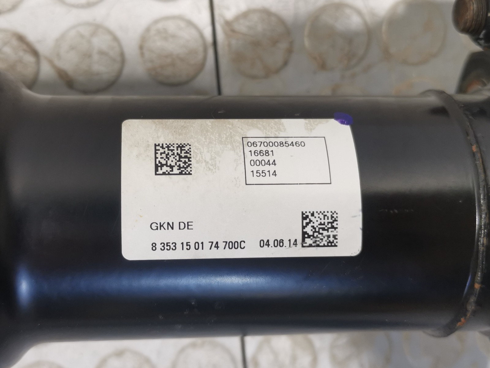 Maserati Ghibli S Q4 2014 Rear Driveshaft P/N 6700085460
