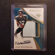 #57/99 Dede Westbrook RPA Rookie Patch Auto 2017 Panini Immaculate Jags Oklahoma