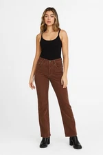Quince Corduroy Pants Women’s Size 4 Brown Organic Cotton Stretch Straight Leg