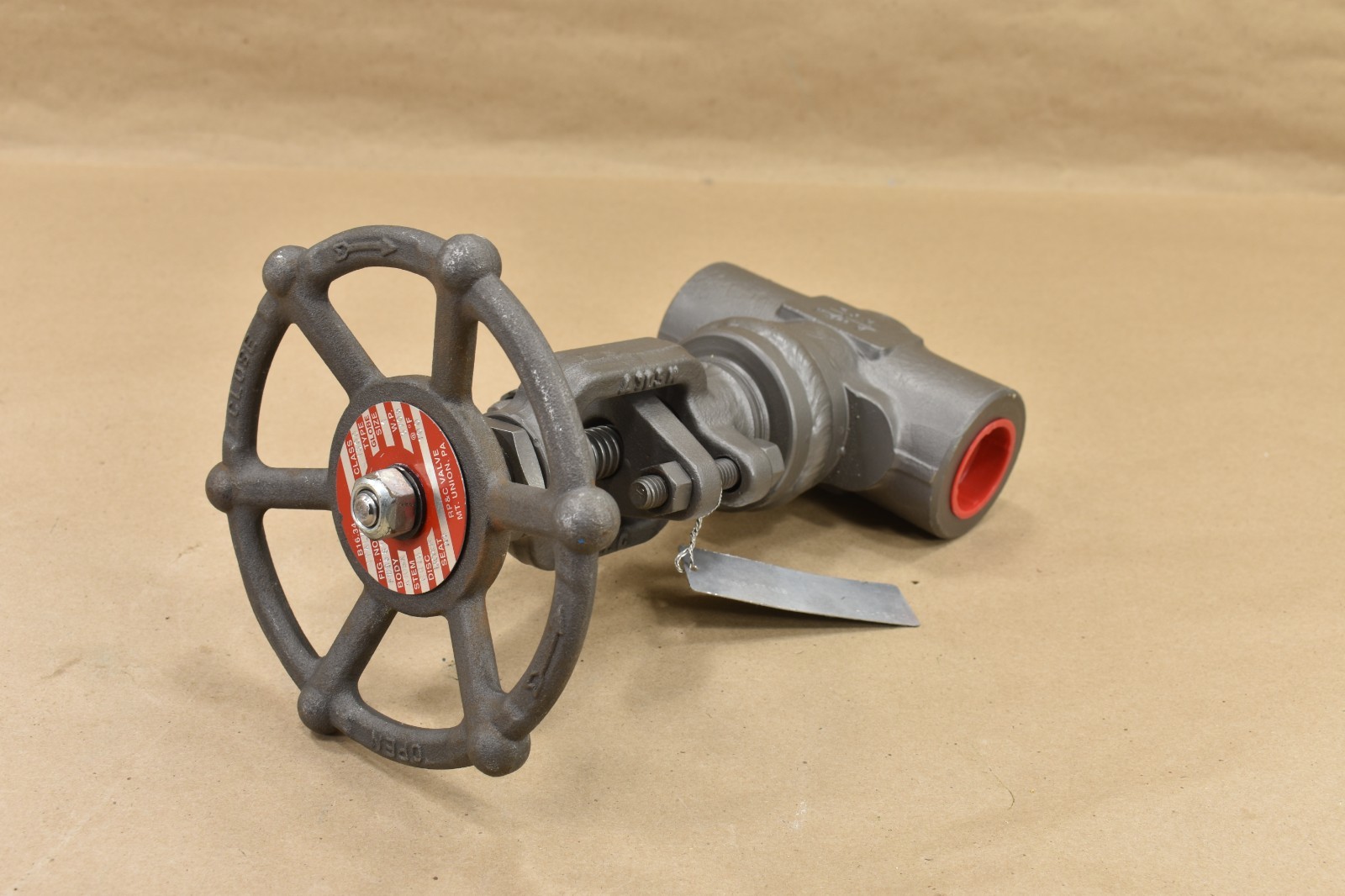 RP&C Valve FWB581E, 1" Globe Valve Socket Weld Ends, B16.34, Class 1500, CR13