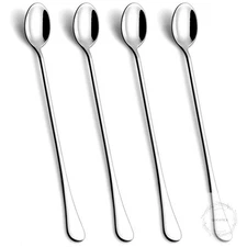 9.5-Inch Long Handle Spoon, Ice Tea Spoons, Ice Cream Spoon, Long Coffee Spoons