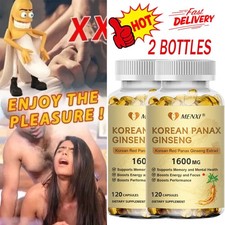 240 Korean Red Panax Ginseng Capsule 1600mg Extra High Strength Ginsenoside Cap