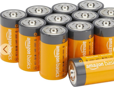 Amazon Basics D Cell All-Purpose Alkaline Batteries 12-Pack  EXP 10/2027