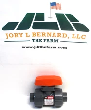 HAYWARD ,  1/2" BALL VALVE , PVC , EPDM , SLIP-ON , 4-3/4" END to END, SURPLUS