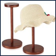 Hat Display Stand Rustic Wood Hat Rack Holder Stand Vintage Wig Holder