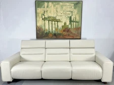 *New* Ekornes Stressless "Emily" Wide Arm 3-Seater Powered Recliner Leather Sofa