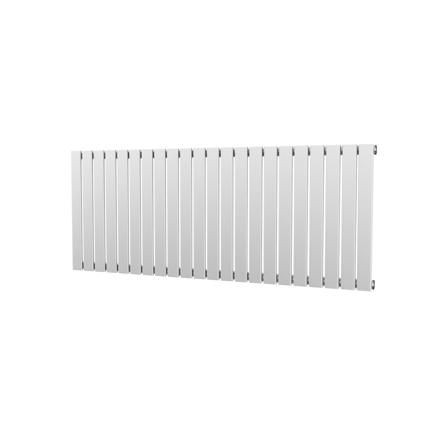 UK Radiators White Horizontal Flat Tube Heater Designer Single Panel 600x1496mm
