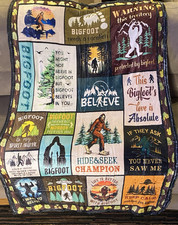 Bigfoot Blanket Sasquatch Throw Gifts - Big Foot Sasquatch Gifts, Bigfoot Gifts