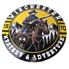 Vintage Winchester Porcelain Sign - Hunting Advertisement Cowboy Bear Sign