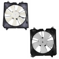 TRQ Radiator & A/C AC Condenser Cooling Fans Kit for 2013-2017 Honda Accord 2...