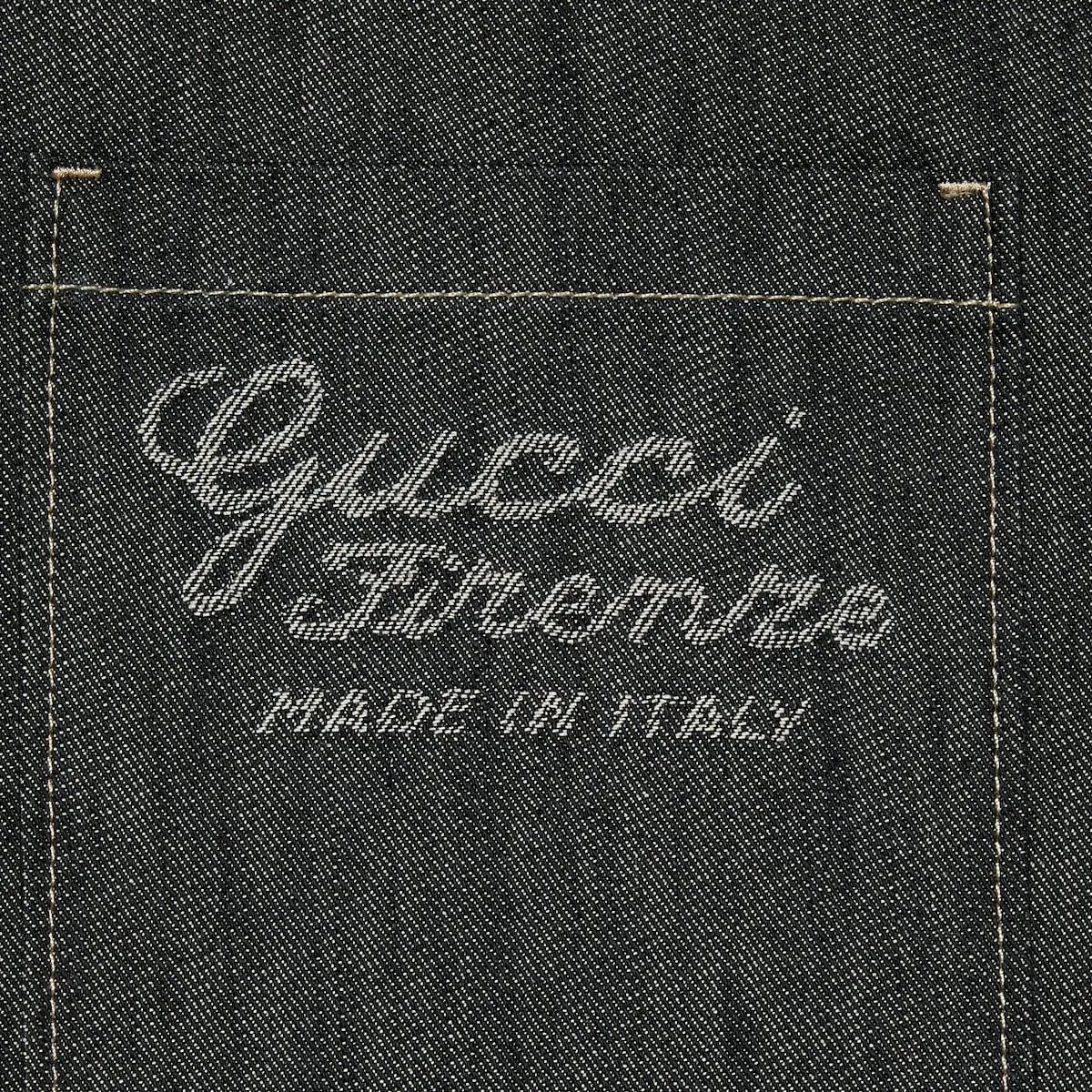 Authentic Men's Gucci Blue Oversized Jacquard Raw Denim Shirt