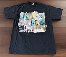 MGM Mirage closed-Welcome to Las Vegas Nevada Strip Collage Graphic Tee Black M