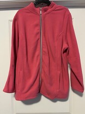 EUC AVENUE WOMENS FULL ZIP FLEECE JACKET HOT PINK SIZE 22/24