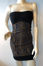 DVF DIANE von FURSTENBERG Garland Two Strapless Snake-Print Dress Size 0