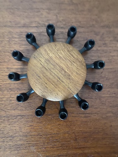 DIGSMED Teak Kerzenständer für 12 Kerzen Design dänisch Vintage Mid Century - Bild 6 von 6