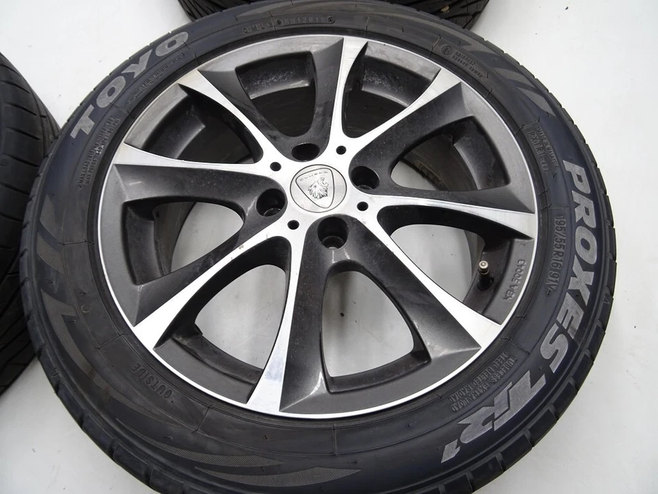 4x Alufelgen Z40606370 KBA50043 6x16 ET37 Sommerreifen 195 55 R16 91V - Bild 4 von 4