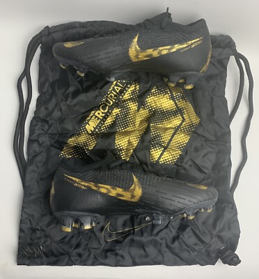 Nike Mercurial Vapor 12 XII Elite Soccer Cleats Black/Gold Men Size 4.5/ Women 6