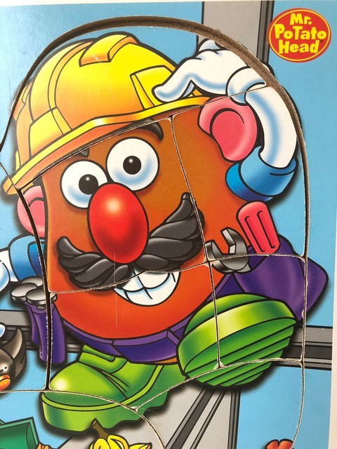 1997 Playskool Mr Potato Head Toolbelt Tater 8 Piece Wooden Puzzle 163 