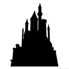 Fairy Tale Castle - Decal Sticker - Multiple Colors  Sizes - ebn7188