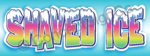 4'x10' SHAVED ICE BANNER Sign Snow Sno Cones Hawaiian Concessions Stand Fair XL