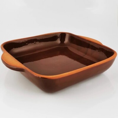 Clay Oven Dish , Full Glazed Baking Tray Casserole Dish Rectangle