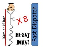 8 x Grande Poly Tunnel Polytunnel Tenda da Sole Gazebo Tendone Ancoraggio a Terra Picchetti Palo