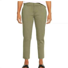Banana Republic Women's Cropped Chino Pant, Green, Size 10,NWT