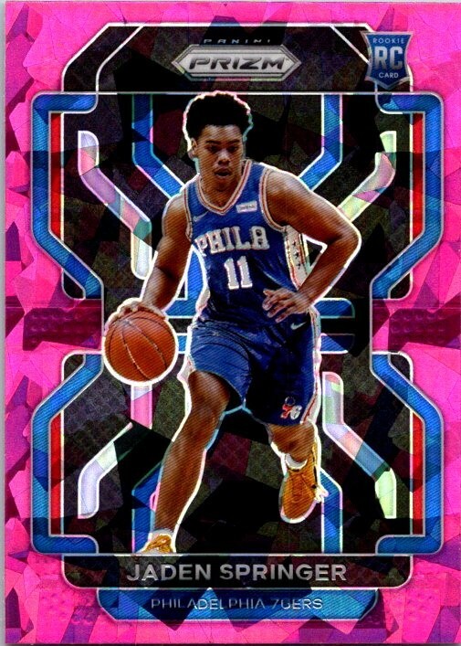 2021-22 Panini Prizm Pink Ice Jaden Springer ROOKIE RC Philadelphia 76ers #317