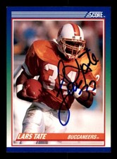 1990 Score Football #62 Lars Tate Signed Autograph (no COA)