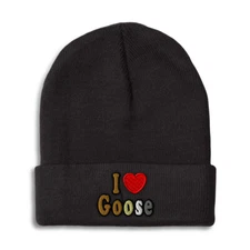 Beanies for Men I Love Goose Winter Hats for Women Acrylic Skull Cap 1 Size