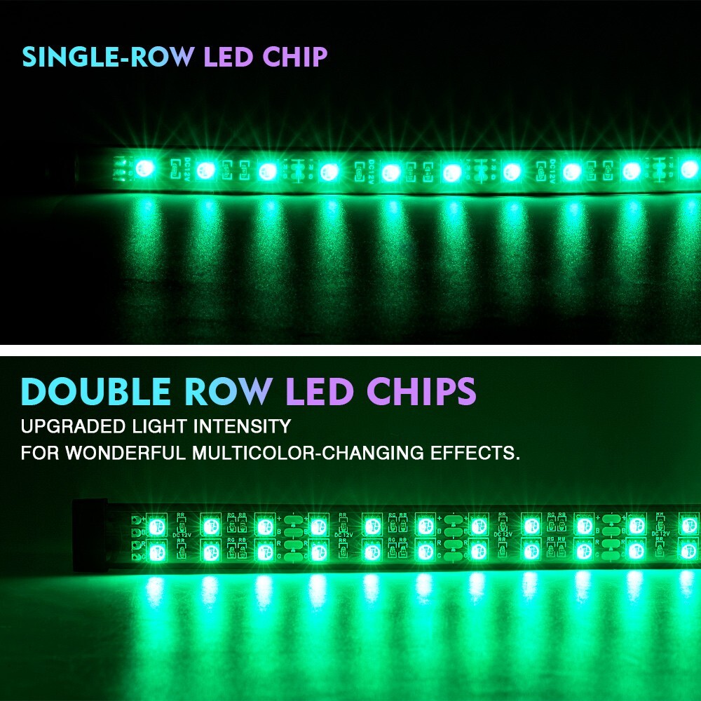 For Mazda CX5 CX9 6PCS Double Row RGB LED Underglow Lights Strip