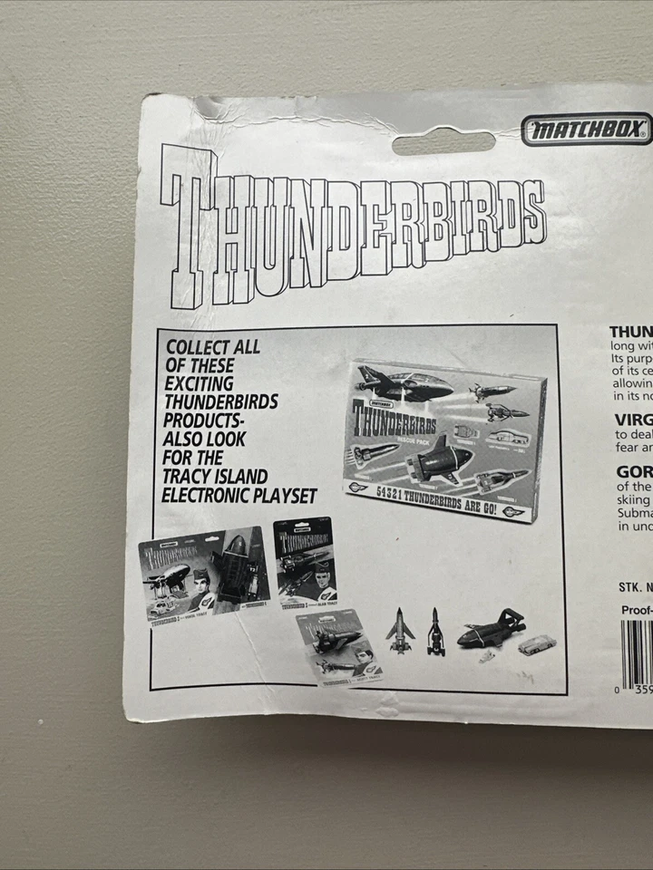 Rare Vintage Thunderbirds 1992 Matchbox  Virgil Tracy TB-002 New Sealed - Image 4 of 4