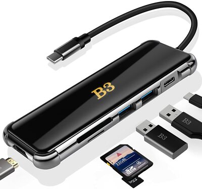 USB C Hub HDMI Adapter for MacBook Pro / Air XPS and Other Type C Devices,B3Bigt
