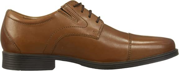 Men\'s Clarks, Whiddon Cap Toe Oxford 26152913‎ Dark Tan Fabric Leather Mens 13 M Men main image 4