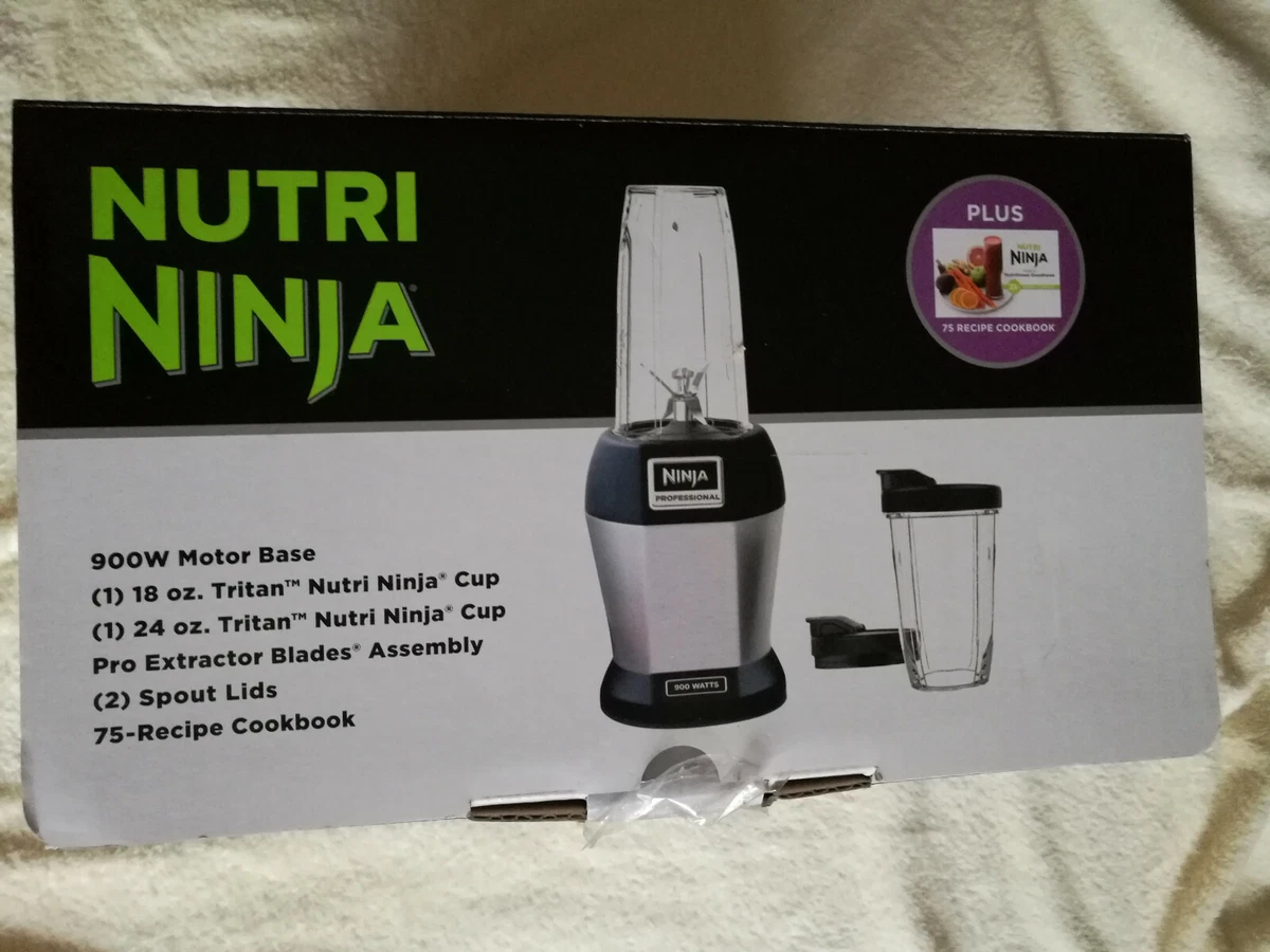 Nutri Ninja 900W Pro Smoothie Blender with Nutri Ninja Cups and 100 Recipe  Book 