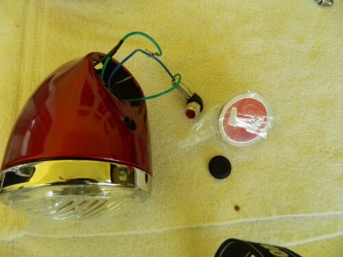 Honda Z50A mini trail Candy Red headlight w/ hole and extras 69-73 models - Picture 1 of 4